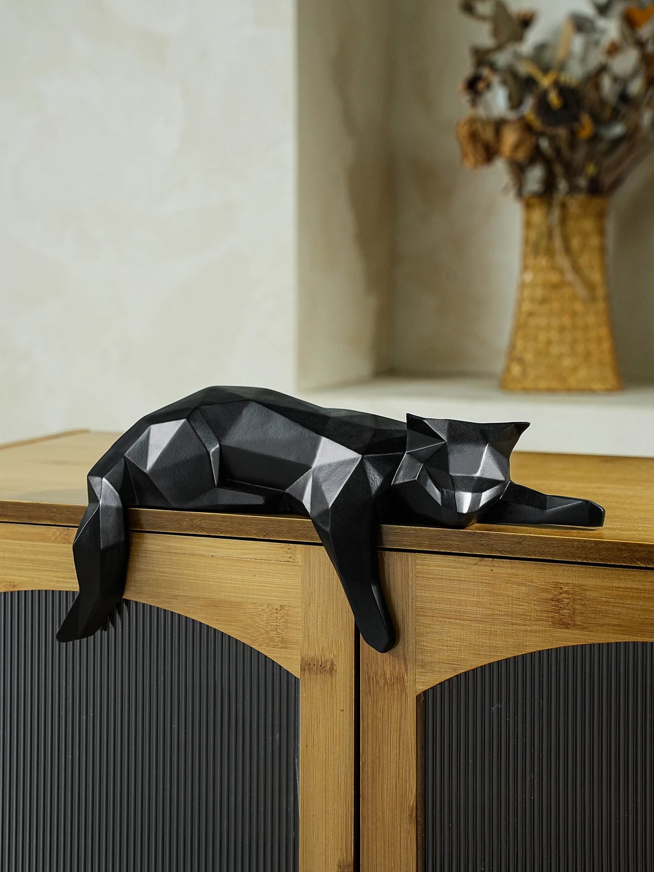 Geometric Cat Sculpture