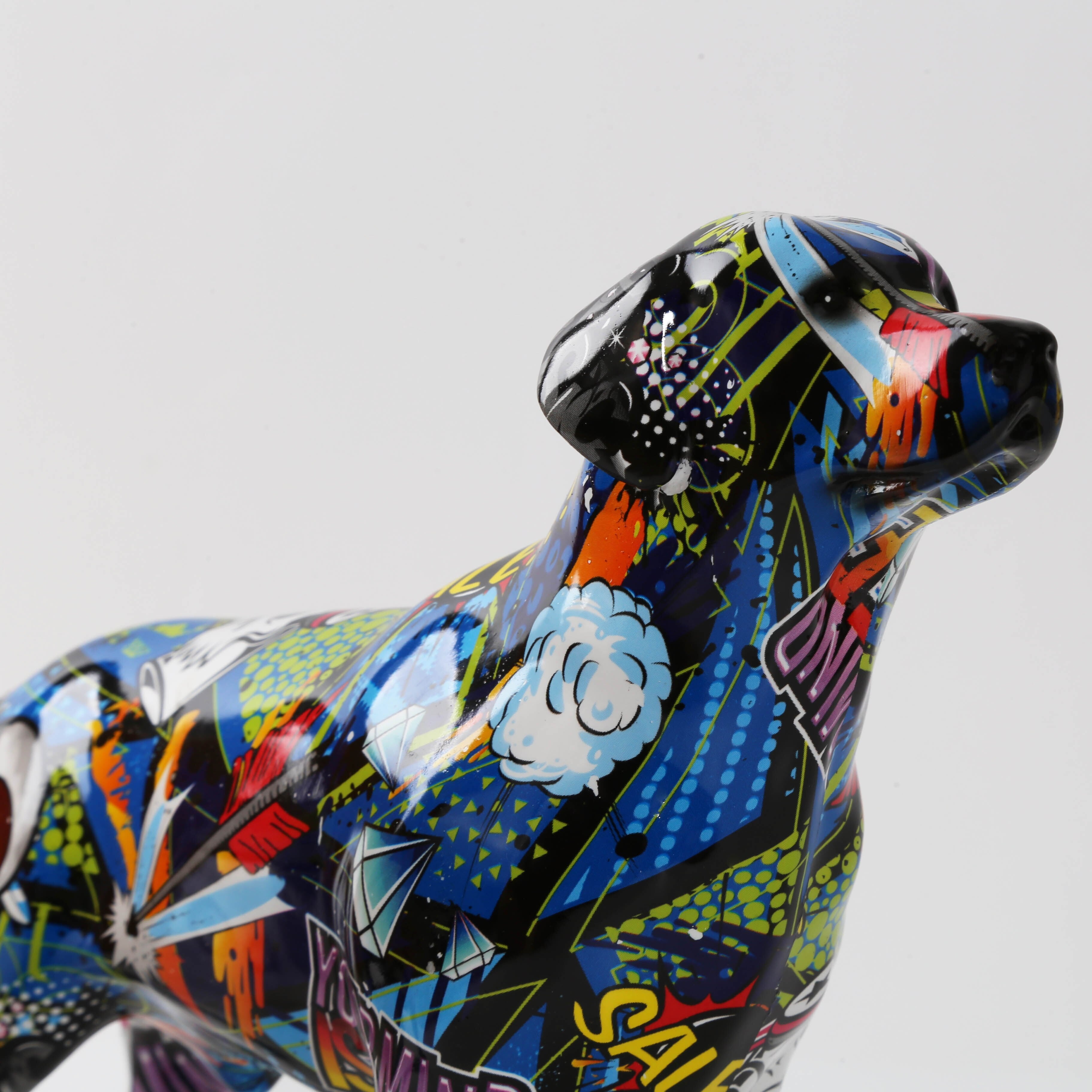 Abstract Labrador Sculpture - Floral Fawna