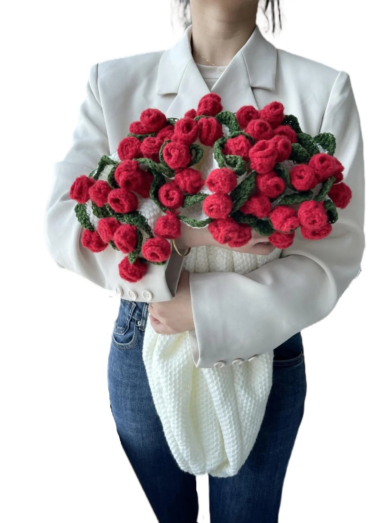 Red Rose Trim Circular Blanket