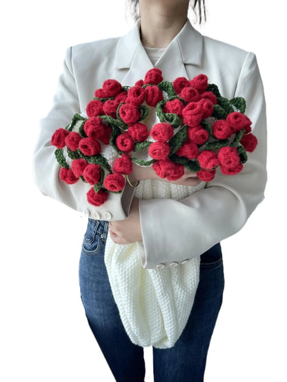 Red Rose Trim Circular Blanket