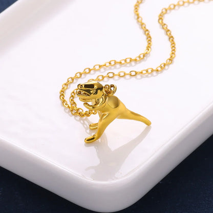 Gold Dinosaur Necklace