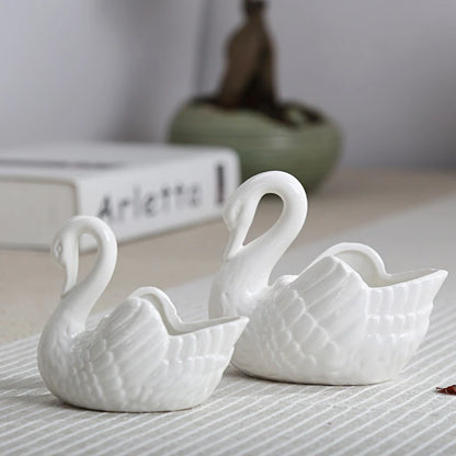 Swan Candle Holder - Floral Fawna