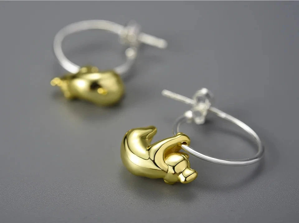 Koala Hoop Earrings