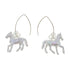 Holographic Horse Earrings - Floral Fawna