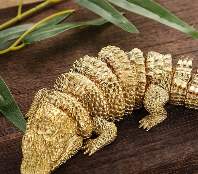 3D Crocodile Ornament - Floral Fawna