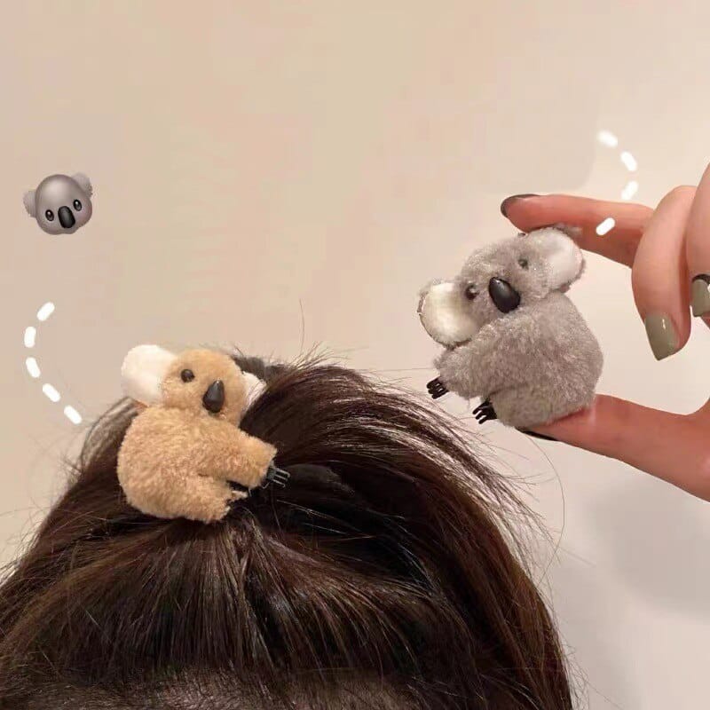 Plush Koala Hair Clip - Floral Fawna