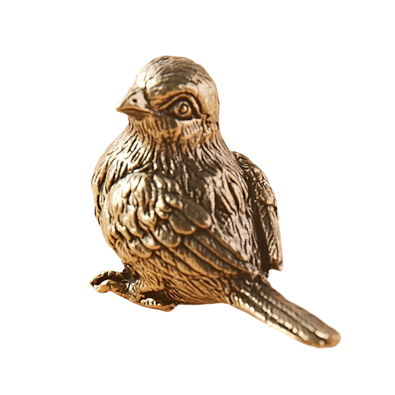 Copper Sparrow Figurine