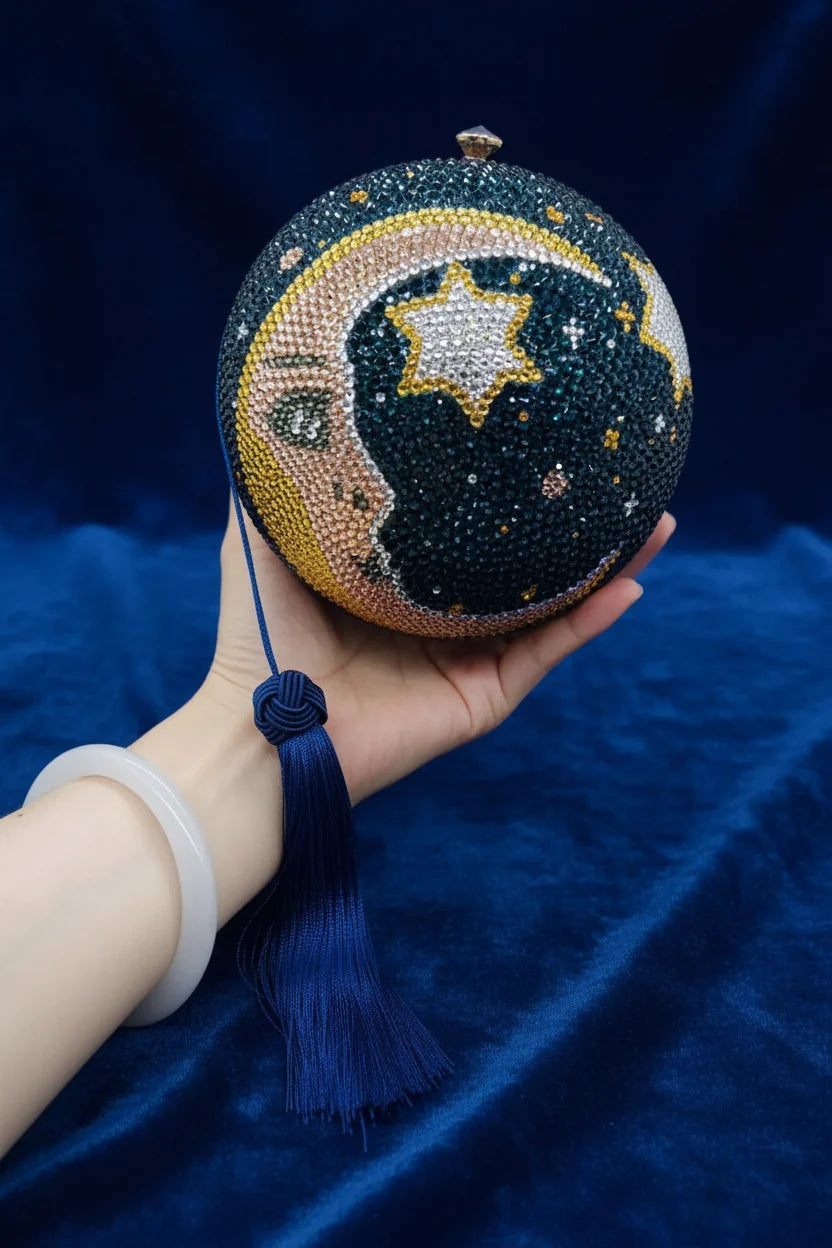 Celestial Sphere Rhinestone Bag
