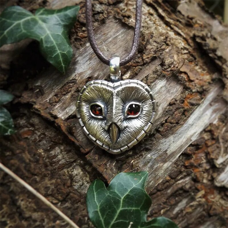 Owl Heart Necklace