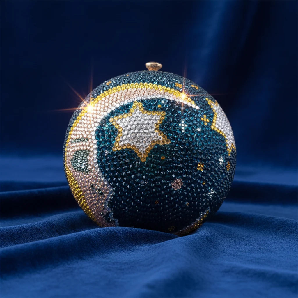 Celestial Sphere Rhinestone Bag