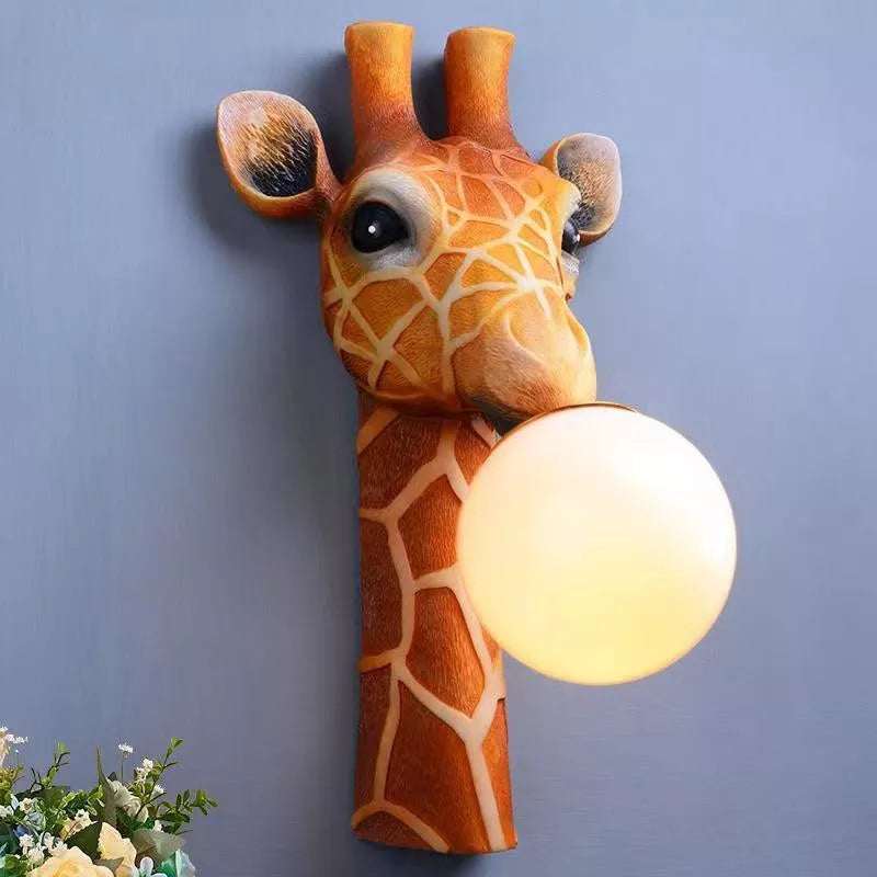 Giraffe Wall Lamp - Floral Fawna