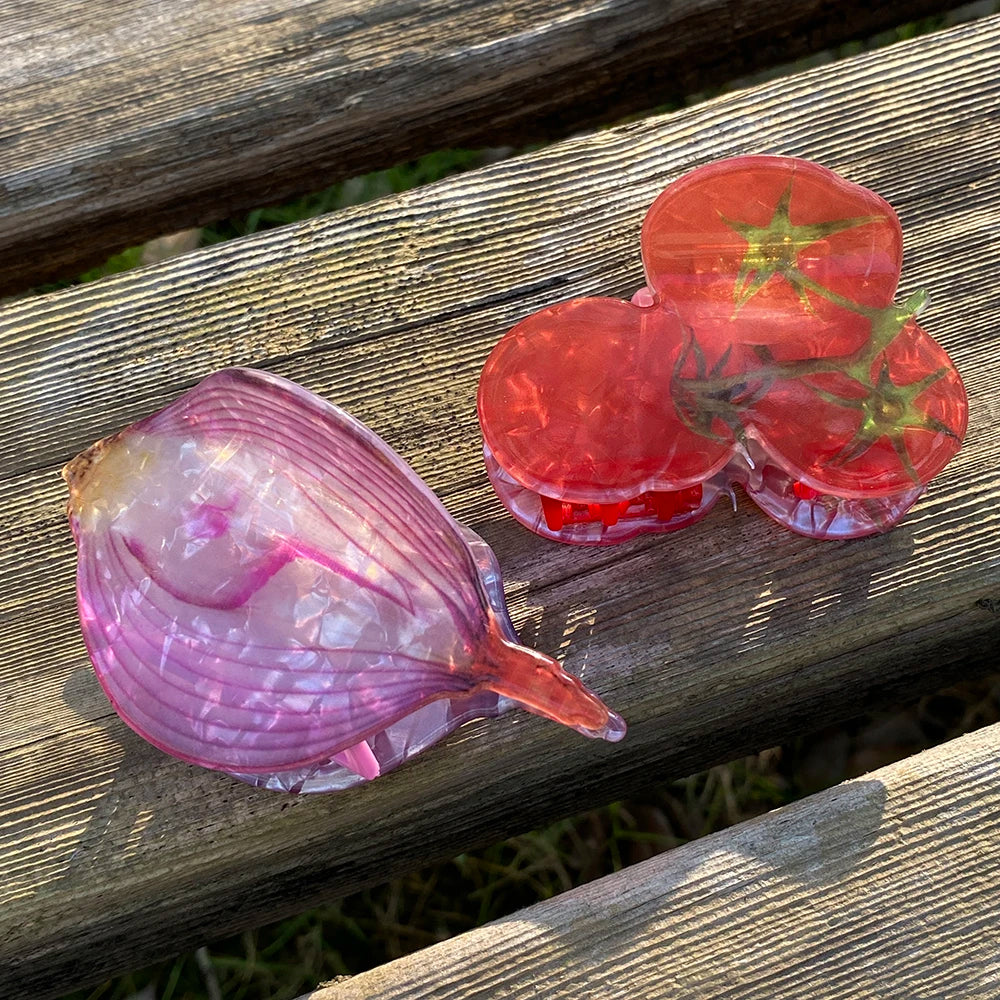 Vegetable Acrylic Hair Clip