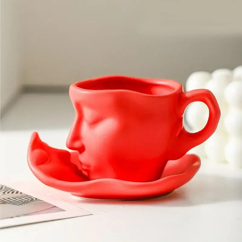 Kissing Ceramic Cup Tea Set