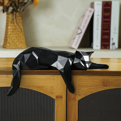 Geometric Cat Sculpture