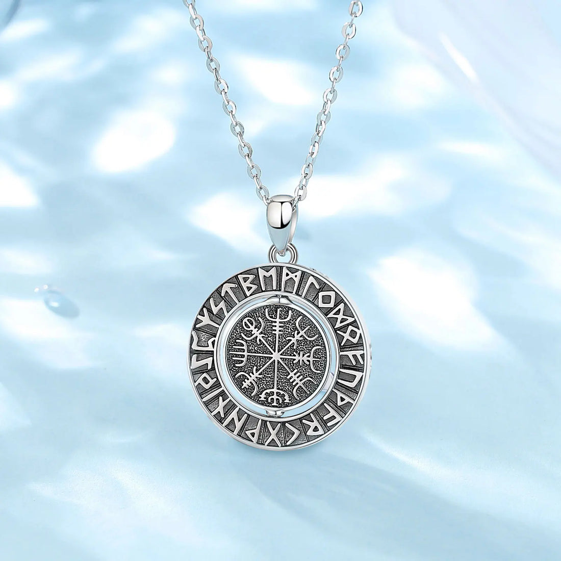 Sterling Silver Viking Runes Necklace