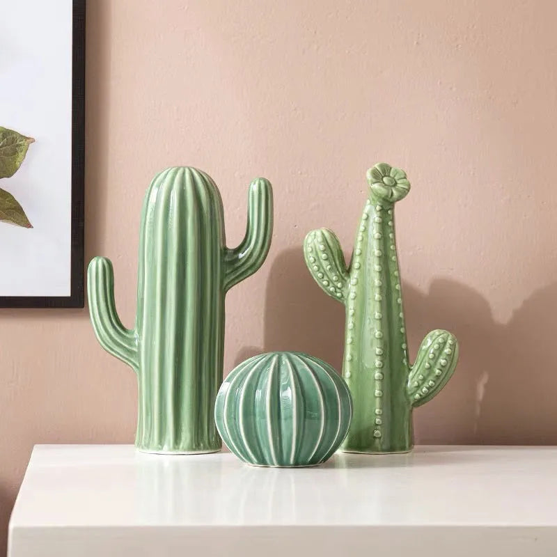 Ceramic Cactus Sculptures