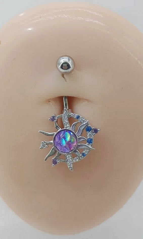 Celestial Zircon Belly Button Ring