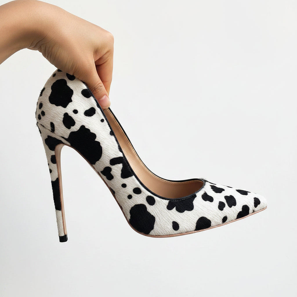 Cow Flock High Heels 🐄🖤
