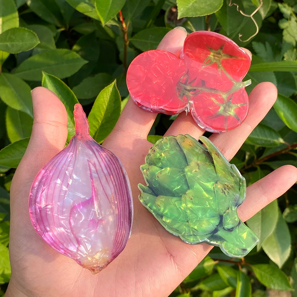 Vegetable Acrylic Hair Clip