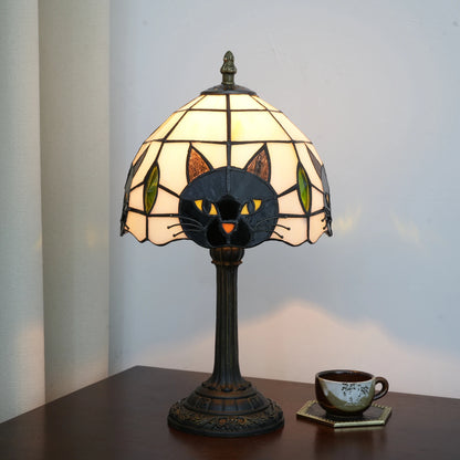 Cat Stained Glass Lamp