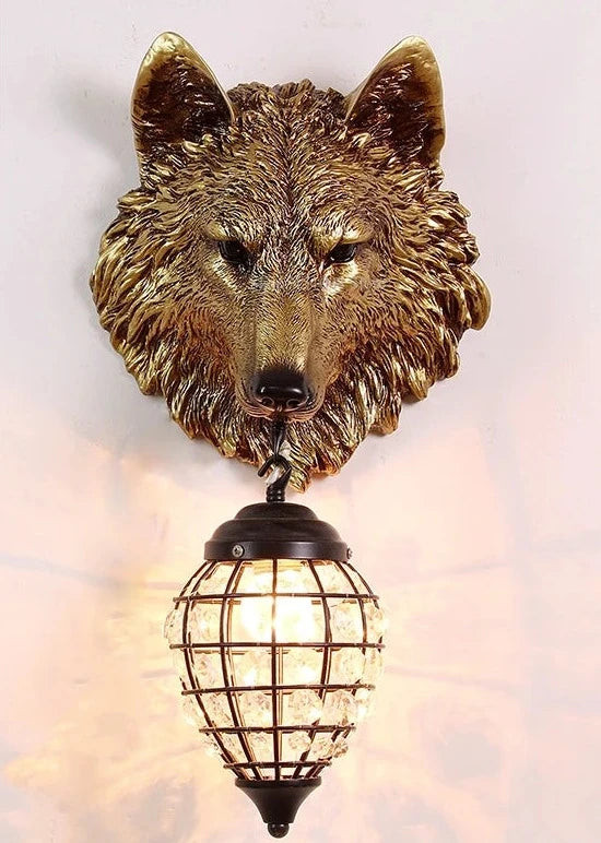 Wolf Crystal Wall Light - Floral Fawna
