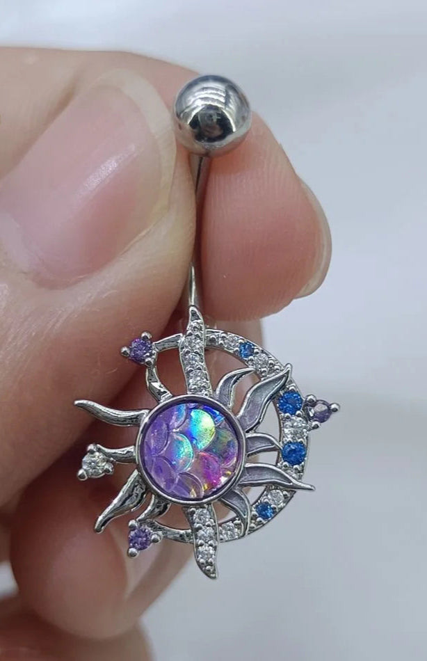 Celestial Zircon Belly Button Ring