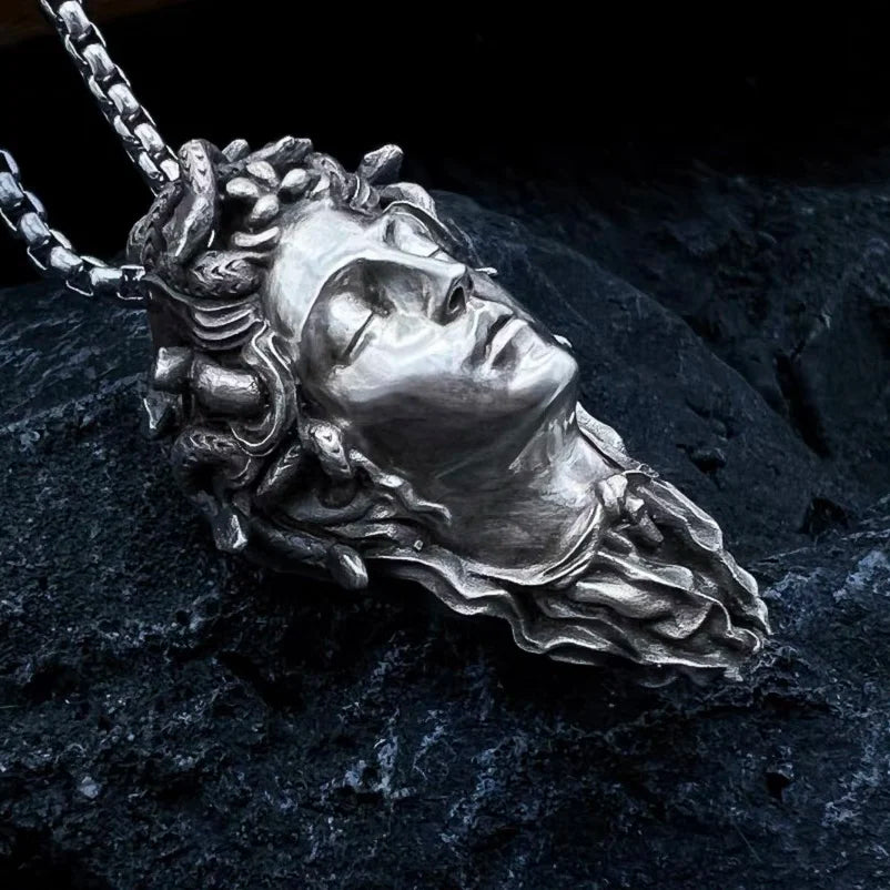 Handcrafted Sterling Silver Medusa Necklace - Floral Fawna