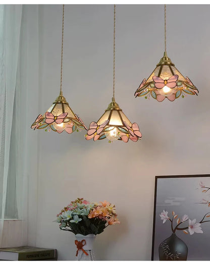 Glass Butterfly Pendant Light