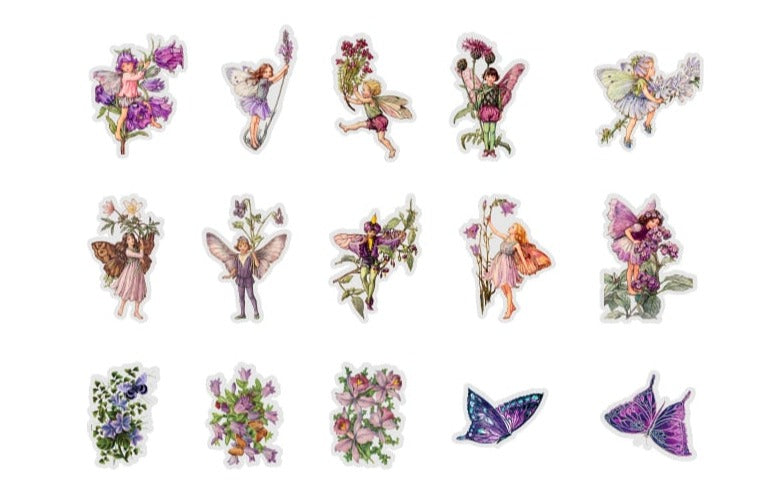 45pcs Cottagecore Stickers - Floral Fawna