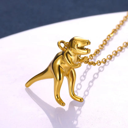 Gold Dinosaur Necklace