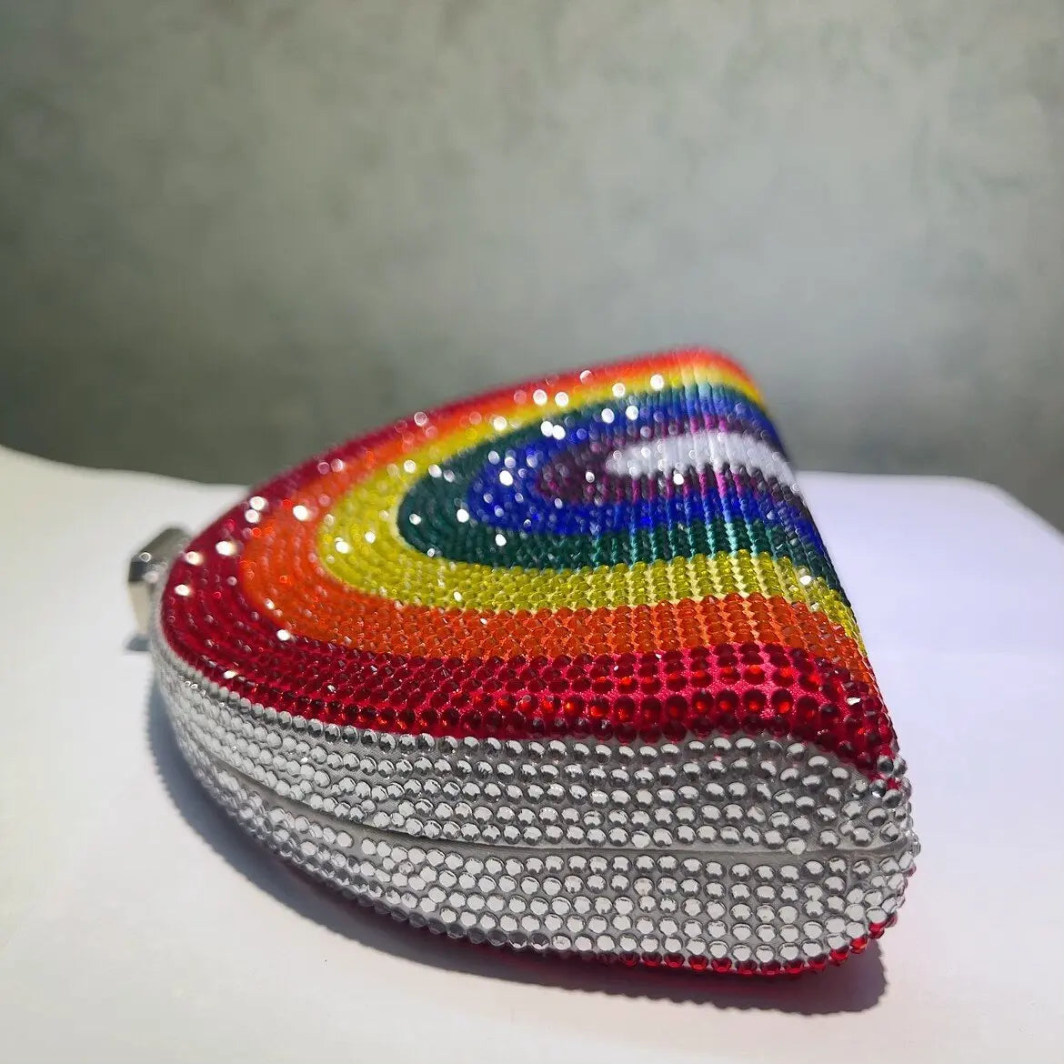 Rainbow Sequin Clutch Bag