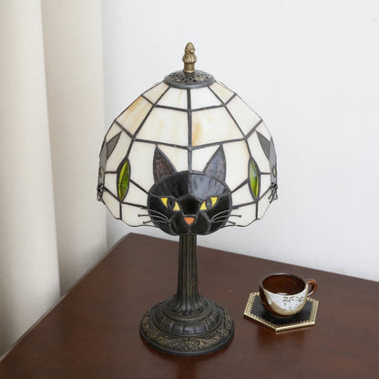 Cat Stained Glass Lamp