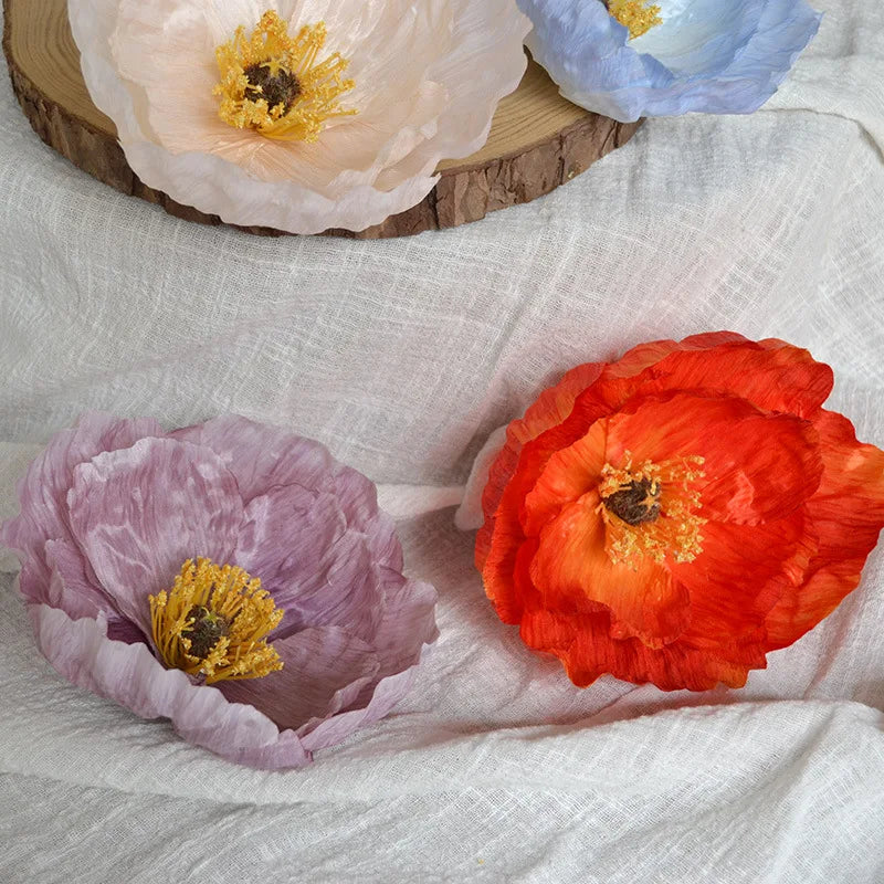 Artificial Poppy Flower Head
