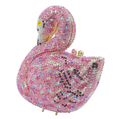 Flamingo Crystal Clutch