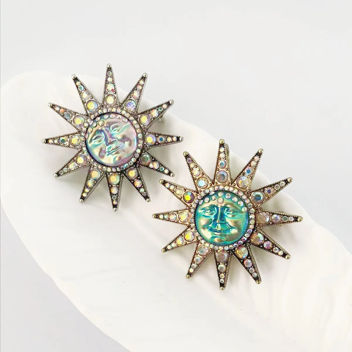 Holographic Sun Goddess Brooch - Floral Fawna