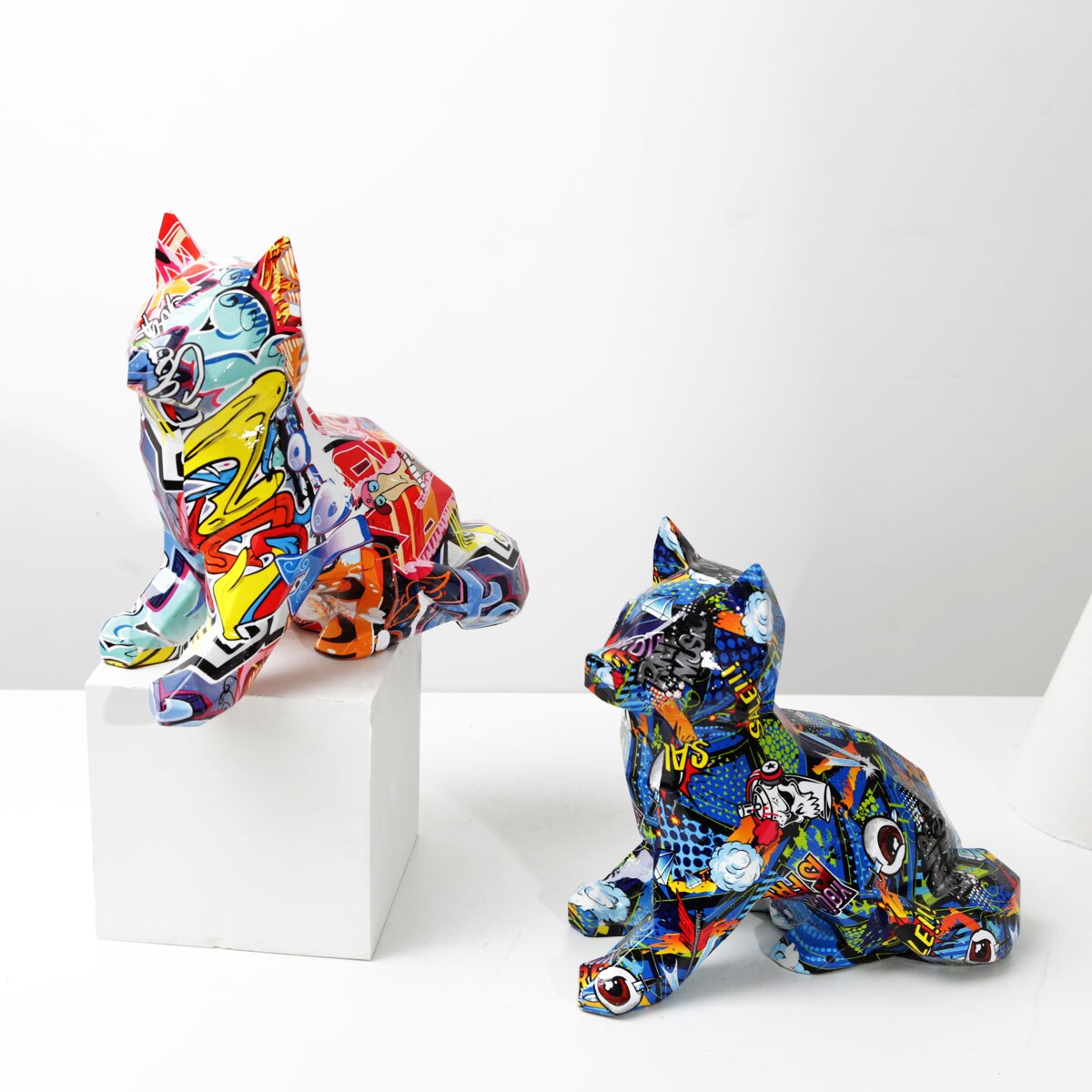 Abstract Shiba Inu Sculpture - Floral Fawna