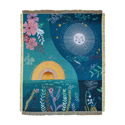 Celestial Floral Tapestry Throw - Floral Fawna