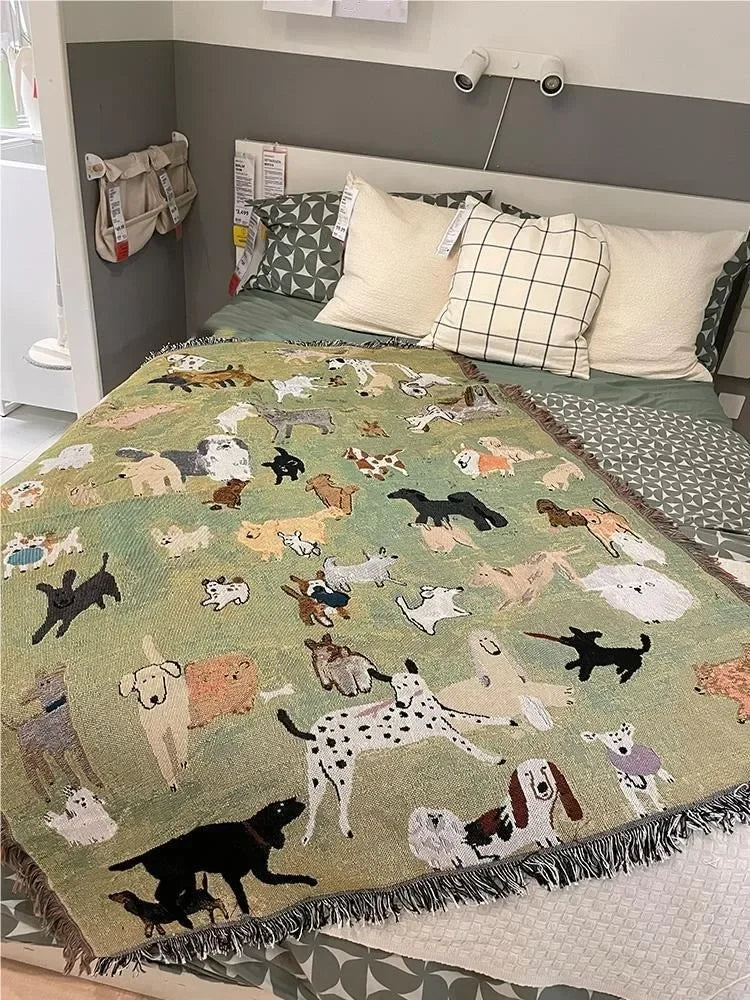 Dog Park Tapestry Throw