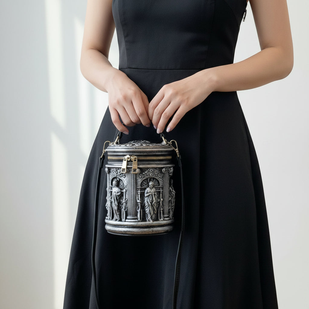 3D Embossed Architectural Handbag