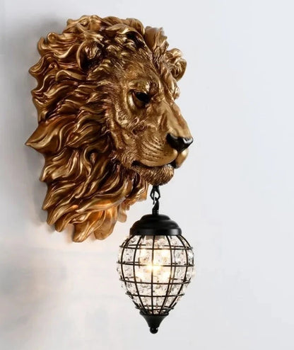 Lion Crystal Wall Light - Floral Fawna