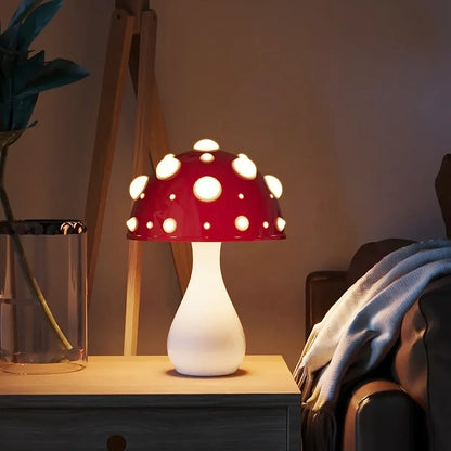 Mushroom Bedside Lamp - Floral Fawna