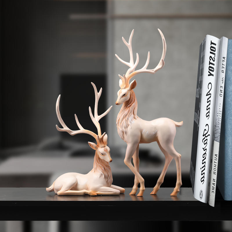 Enchanting Elk Sculpture - Floral Fawna