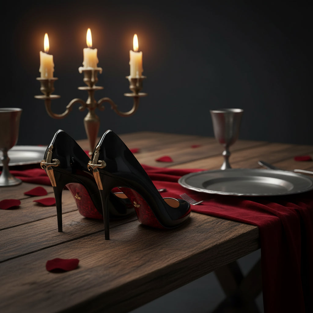 Metallic Dagger High Heels