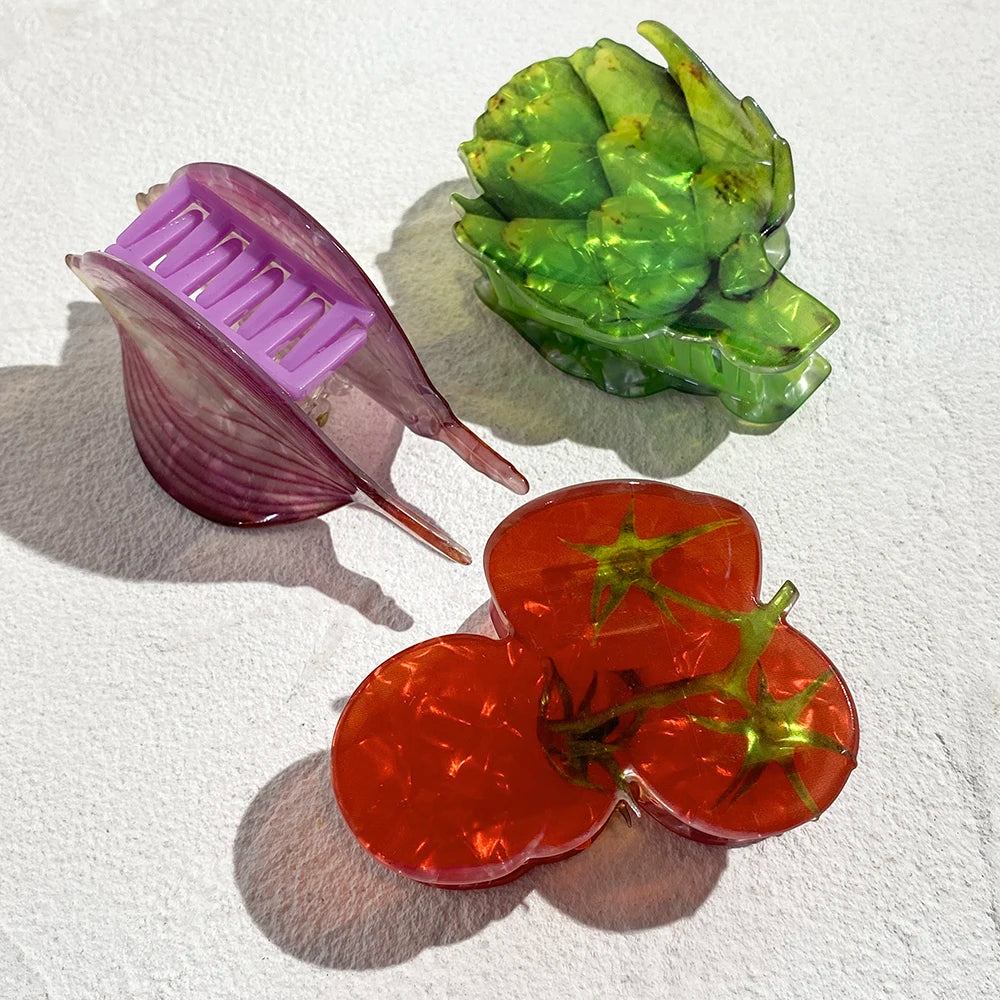 Vegetable Acrylic Hair Clip