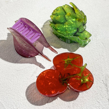 Vegetable Acrylic Hair Clip