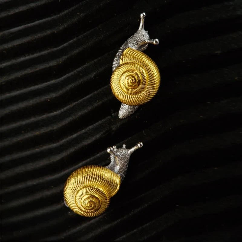 Snail Stud Earrings - Floral Fawna