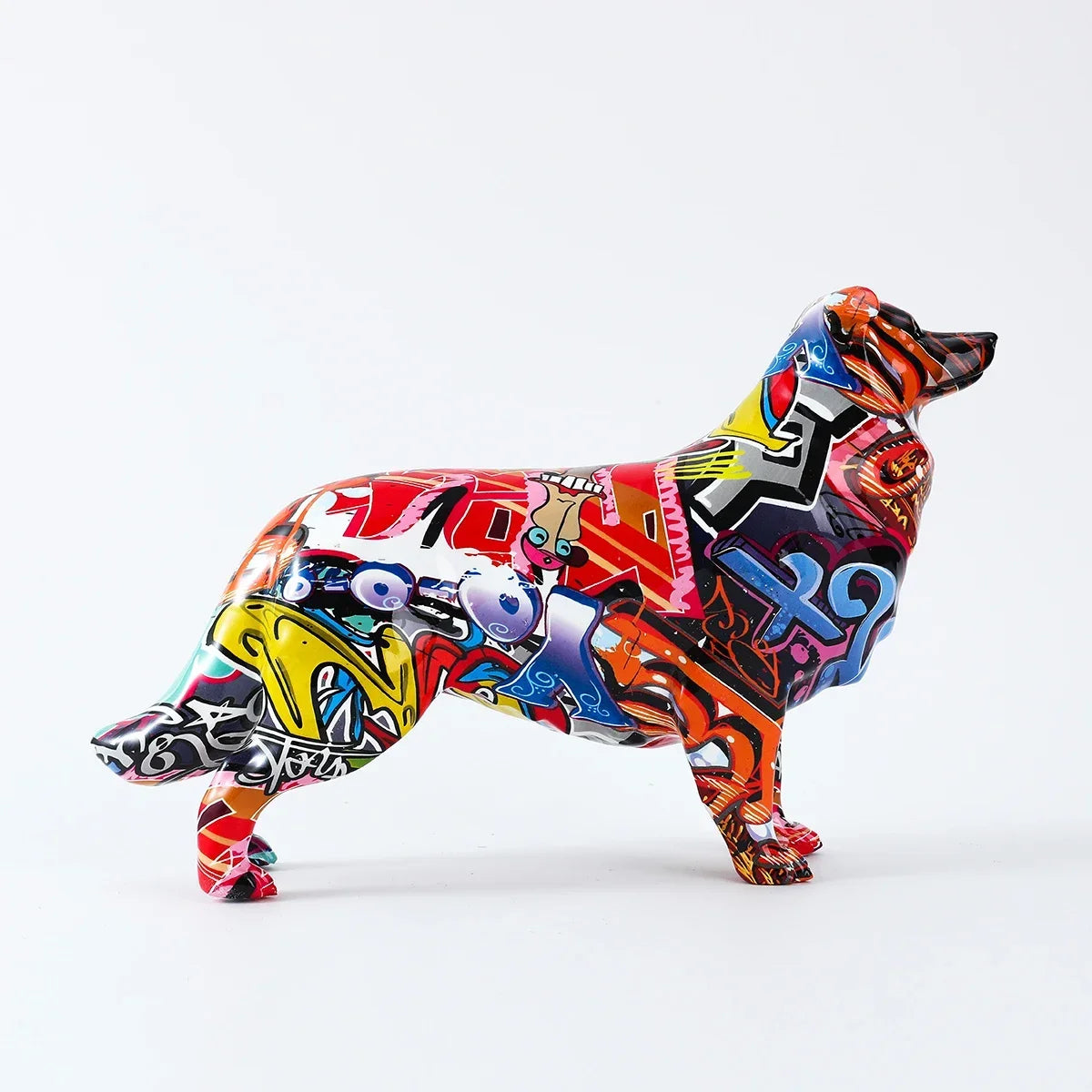 Abstract Border Collie Sculpture