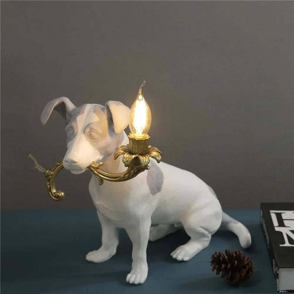 Jack Russell Table Lamp - Floral Fawna