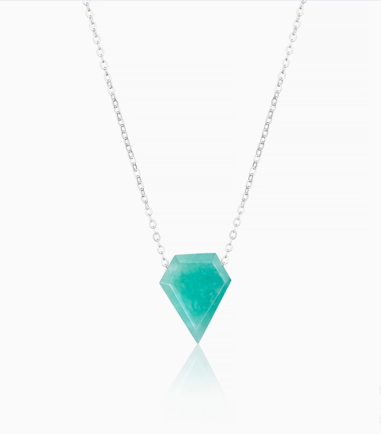Amazonite Geometric Necklace