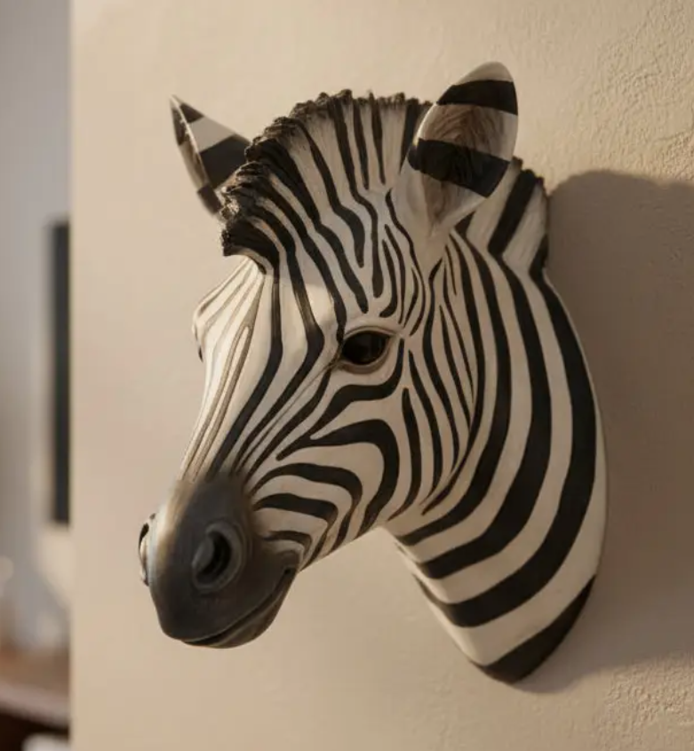Zebra Head Wall Hanging